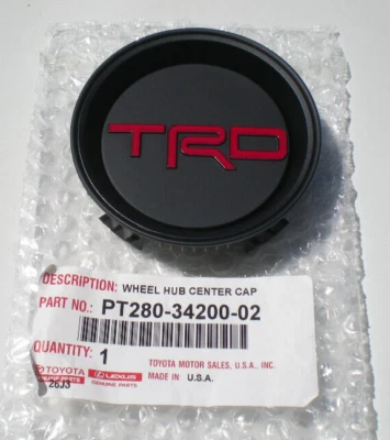 NUEVO 19-22 Toyota Tundra TRD PRO Negro/Rojo OEM Tapa Central P/N PT280-34200-02 Foto 1 de 4