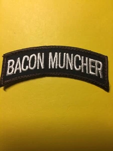BACON MUNCHER PATCH CAP ROCKER HOOK BACK BACON LOVERS UNITE! - Picture 1 of 4