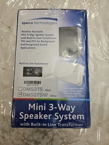 Speco Technologies Dms3tsw Altoparlante da Interno/Esterno a 3 Vie, 4 Pollici, Bianco - Foto 1 di 4
