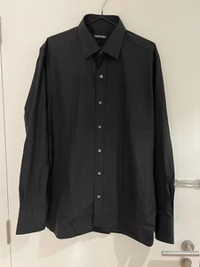 Camisa de vestir negra TOM FORD talla 17/5 44 manga larga 100 % algodón - Imagen 1 de 17