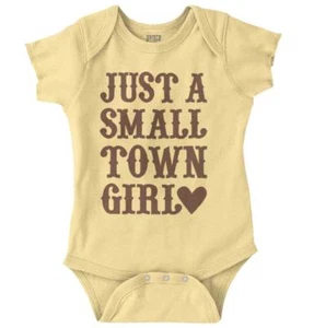 Small Town Girl Country Southern Cowgirl Girls Baby Infant Romper Newborn - Picture 1 of 14
