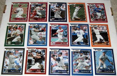 2001 Donruss Baseball's Best Gold Set #/99 Singles, Very Rare, $.99 Shipping! - Image 1 of 4