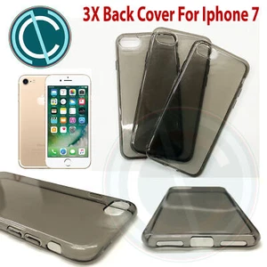 COVER PER IPHONE 7 APPLE TRASPARENTE MORBIDA CUSTODIA SOTTILE TPU SLIM GRIGIO - Picture 1 of 1