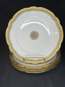 Set di 4 antichi piatti da insalata/dessert Jean Pouyat LIMOGES 7,5” come nuovi! - Foto 1 di 22