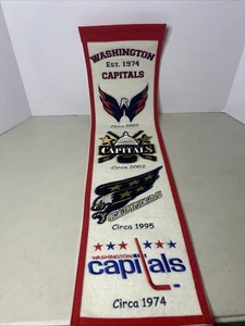 Washington Capitals NHL Heritage Banner Embroidered Wool 8" X 32" - Picture 1 of 6