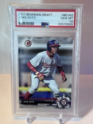 2017 Bowman Draft Juan Soto Washington Nationals RC Rookie PSA 10 - Image 1 of 3