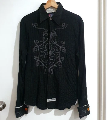English Laundry Hand Embroidered Shirt Size Mens Size Button Up Long Sleeved - image 1 of 4
