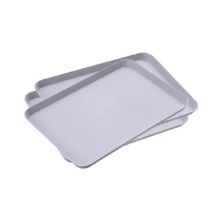 3 Pack 8 x 12 Inch Plastic Tray Blue - Restaurant Grade Non-Slip Tray Excelle... - Picture 1 of 7