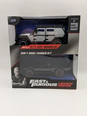 Cargador Fast & Furious Legacy Twin Pack Tej Jeep & Dom R/T Jada 1:32 Die-Cast Foto 1 de 4
