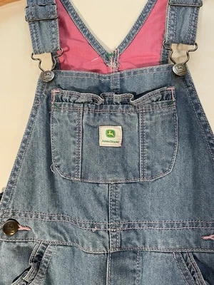 Mono vaquero vintage John Deere niñas talla 6 rosa granja campo tractor niños Foto 1 de 4