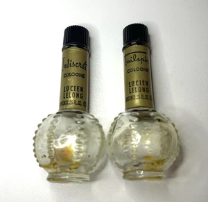 Vintage Lucien Lelong Tailspin Indiscret Cologne Perfume Empty Bottles .25 fl oz - Picture 1 of 2