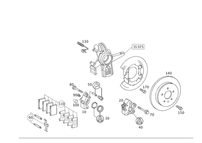 Pinza de freno original Mercedes-Benz 163-420-03-83 Foto 1 de 2