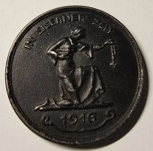 Deutsches Reich Kaiserreich Spendenmedaille In Eiserner Zeit 1916 WW1 Münze Not - Bild 1 von 2