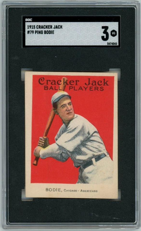 1915 Cracker Jack Ping Bodie SGC 3 - Image 1 of 2