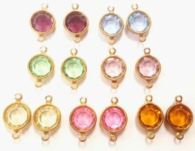 6 conectores de bucle vintage Swarovski Jewel 47SS canal 2 -7 colores que elijas J140 Foto 1 de 4