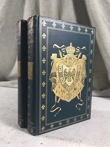 France: Historic and Romantic by Cook Antique Victorian Decorated Book 2 vols - Picture 1 of 12