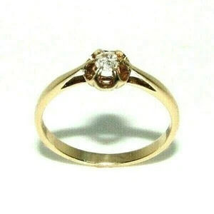 Mujer 18ct 18Carat Oro & Diamante Antiguo Anillo, Talla Ru N - Imagen 1 de 7