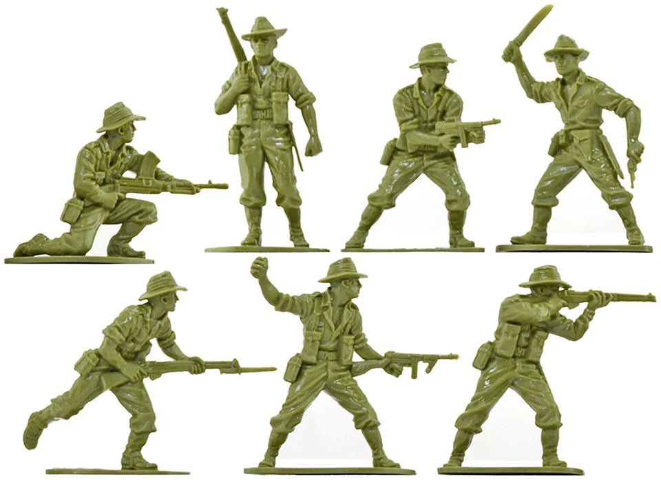 Airfix Segunda Guerra Mundial Infantería Australiana 14 figuras - década de 1990 producción como nuevo distribuidor stock Foto 1 de 1