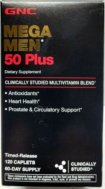 GNC Mega Men 50 Plus Multivitamin - 120 Caps