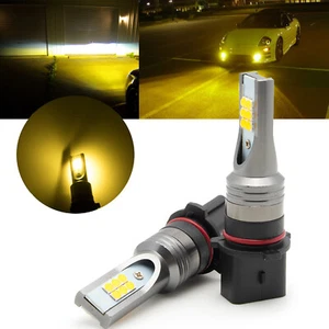 2x 3000K Golden Yellow P13W 12-SMD LED Bulb Fog Light DRL Daytime Running Lamps - Foto 1 di 7