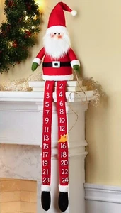 Sitting Santa Countdown To Christmas, Plush Santa Advent Calendar - Picture 1 of 3