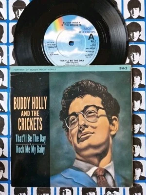 Portrait Of Buddy Holly Series UK 45 7" Vinyl That'll Be The Day Rock Me My Baby - Image 1 of 4