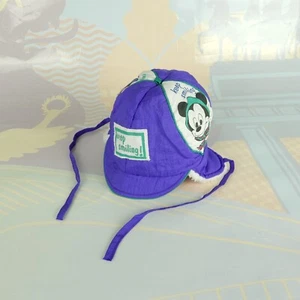 Bonnet chapeau vintage bébé collector Minnie Mickey Disney 3-6m ear cap purple - Picture 1 of 10