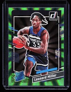 Leonard Miller 2023-24 Donruss #209 Green Laser Holo Rookie Timberwolves - Picture 1 of 2