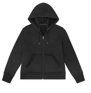 NWT Women's Member's Mark Warm Soft Sherpa Lined Hooded Jacket BLACK Size M - Picture 1 of 9