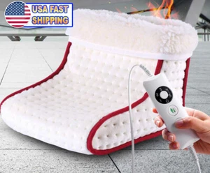 Electric Heated Feet n Leg Warmer Heating Pad for Foot - Ultra Soft Washable  - Picture 1 of 8