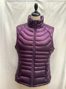 BERNARDO LADIES GOOSEDOWN QUILTED PURPLE VEST BODYWARMER PACKABLE M - Picture 1 of 13