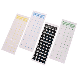 Russian Transparent Keyboard Stickers Language Alphabet Label For Computer - Afbeelding 1 van 21
