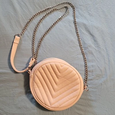 "Cartera Bandolera Forever 21 Rosa Rubor Cadena Correa Cierre Cremallera 7""x6""" Foto 1 de 4