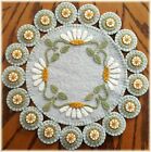  PATTERN!~*Summer Breeze*~Daisies~Penny Rug/Candle Mat Wool Applique PATTERN!  