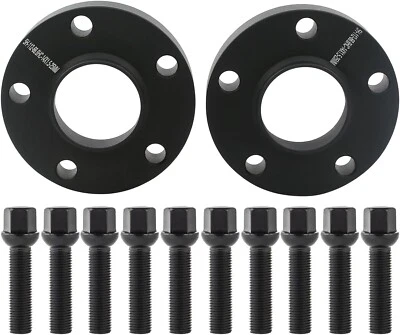 2pc 5x112 Hubcentric Wheel Spacers 20mm 14x1.5 Bolt(Ball Seat) for Audi A5 A6 A8 - Image 1 of 4