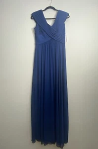 MR K DRESS WOMEN'S 10 Blue designer formal wedding bridesmaid gown w/Tag size 10 - Picture 1 of 17