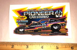John Collins PIONEER CAR STEREO Datsun NHRA Racing Funny Car Sticker Decal - Picture 1 of 1