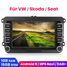 Produktbild - 7" Android 11 Autoradio DAB+ für VW GOLF 5 6 Passat Polo Touran T5 GPS NAVI WiFi