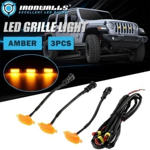 3PCS Raptor Style LED Grille Running Lights Indicator Lamp Car Pickup Truck SUV - Imagen 1 de 12