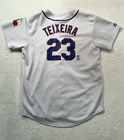 Genuine Majestic Texas Rangers #23 Mark Teixeira Jersey White Used Cover