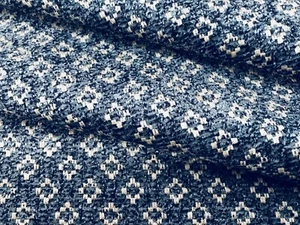Anna French Small Scale Diamond Upholstery Fabric- Claudio Navy 1.85 yds AW72997 - Picture 1 of 4