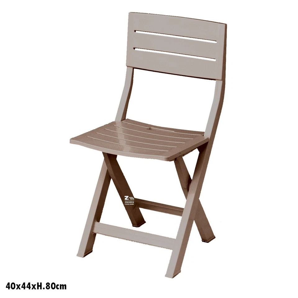 SEDIA PIEGHEVOLE GILDA IN PLASTICA MD TORTORA ANTIURTO FACILE DA TRASPORTARE - Immagine 1 di 1