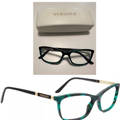 Gafas Versace 3186 5076 Verde Habana, Talla 54-016-140 Aspecto Caparazón Tortuga Foto 1 de 4