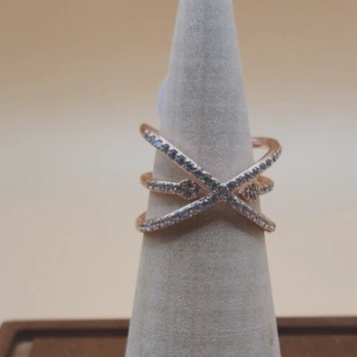 Размер 7 кольцо: бомба вечеринки «Ничего не жалею» бриллиант CZ розовое золото покрытие RBP5908 - Изображение 1 из 4