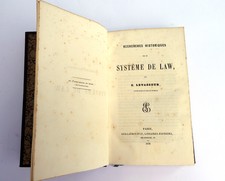 Très rare Le système de Law par Emile Pierre Levasseur 1854- Armes impériales