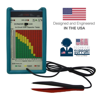 GME Professional In-Circuit ESR Capacitance Meter Capacitor Tester USA Support - Image 1 of 4
