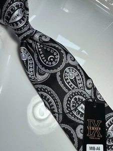 NWT VERSE 9 MULTI COLOR PAISLEY STYLE PRINT SILK DESIGNS NECK TIE & HANKY - Picture 1 of 4