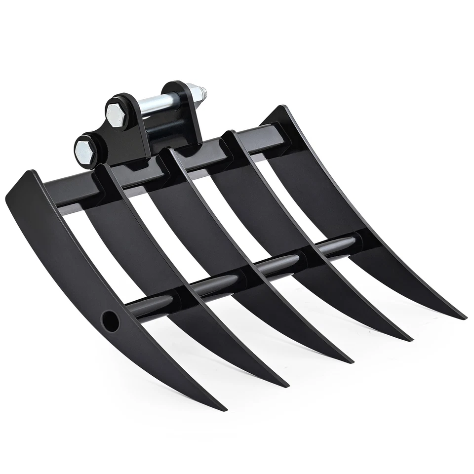 Rake Attachments For Mini Digger Excavator 1 Ton To 2 Ton 25mm Pins UK Stock - Image 1 of 4