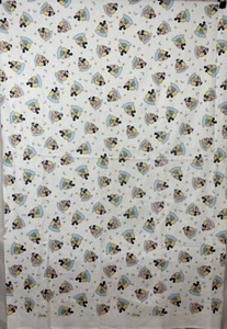 Vintage Peter Pan Fabrics Disney Baby Mickey Minnie Mouse Flannel 66” x 43” BN10 - Picture 1 of 13
