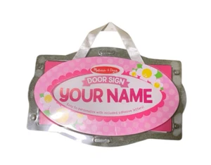NEW Melissa & Doug Door Sign FLOWERS Personalize With Your Name Letters Flaw - Picture 1 of 4
